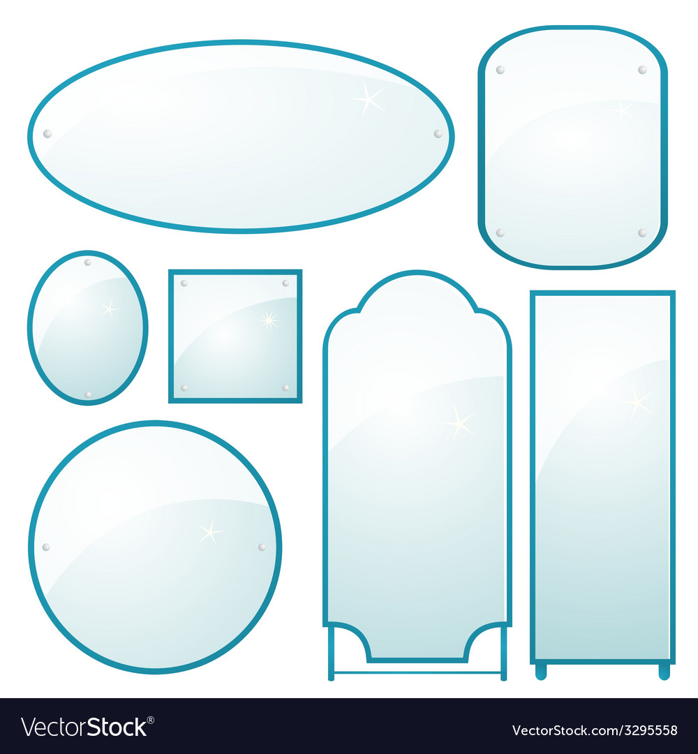 Set of mirrors different shapes
