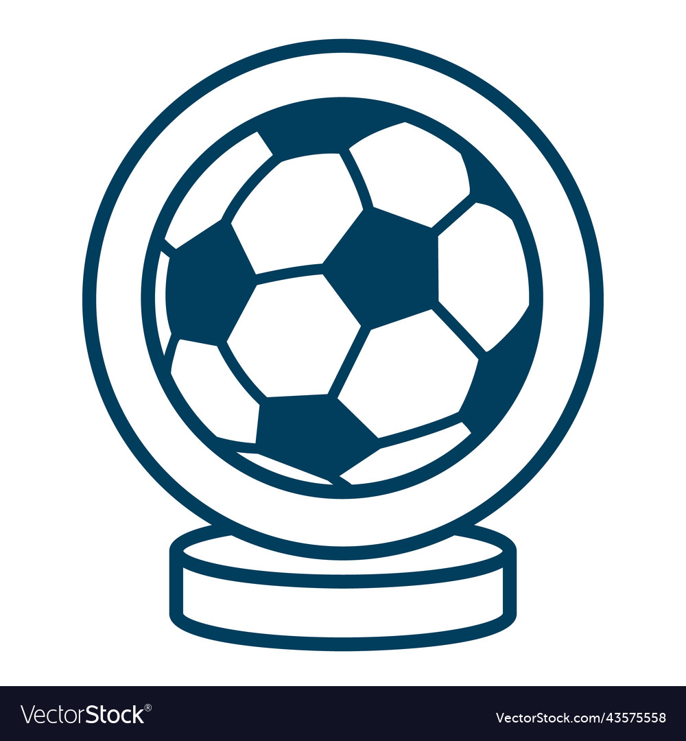 Soccer ball trophy award for logo or icon Vector Image