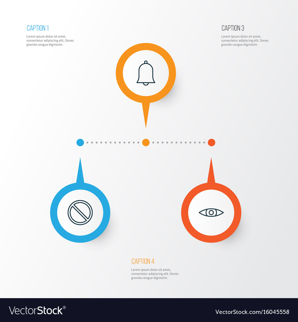 Web icons set collection of glance obstacle