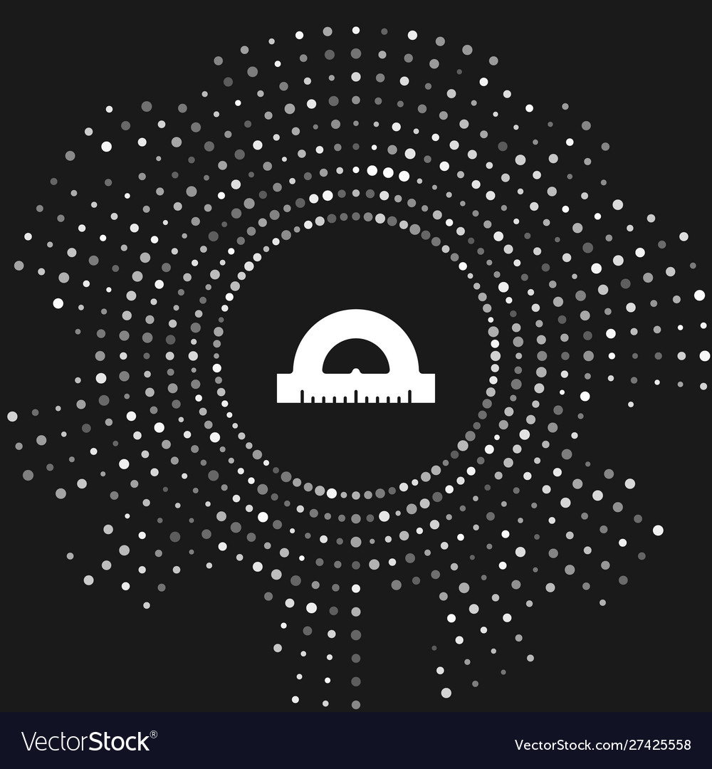 White protractor grid for measuring degrees icon vector image White protractor grid for measuring degrees icon