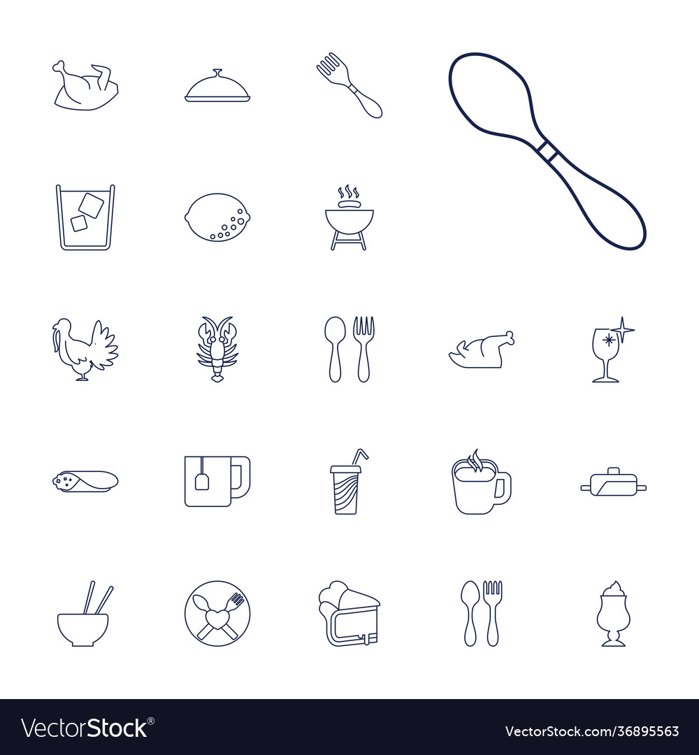 22 restaurant icons Royalty Free Vector Image - VectorStock