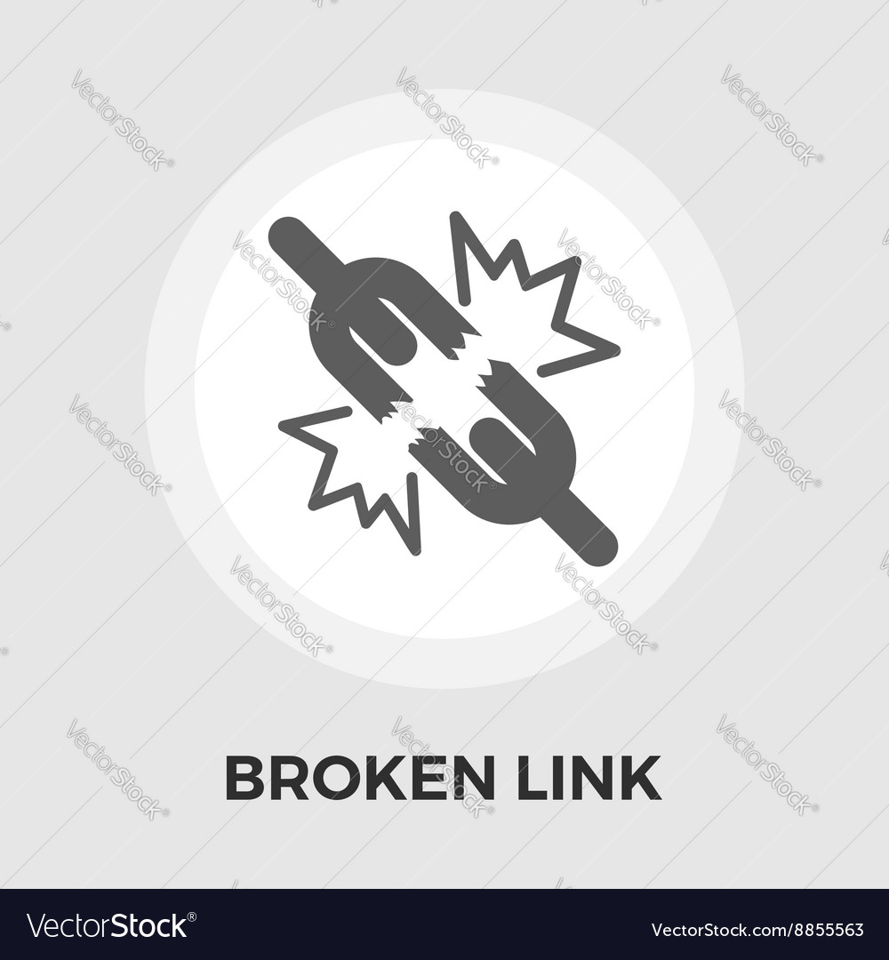 Broken connection flat single icon
