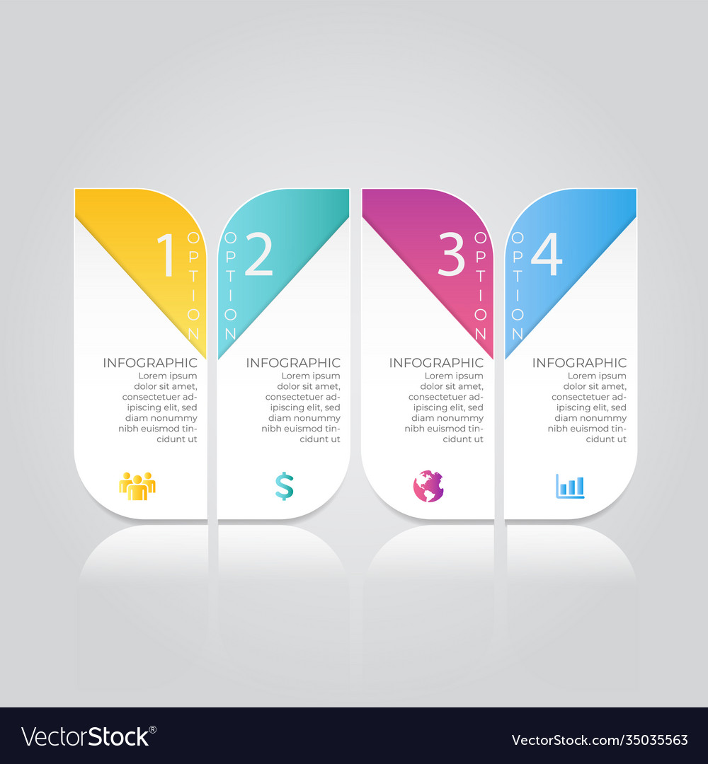 Business data visualization process chart vector image Business data visualization process chart