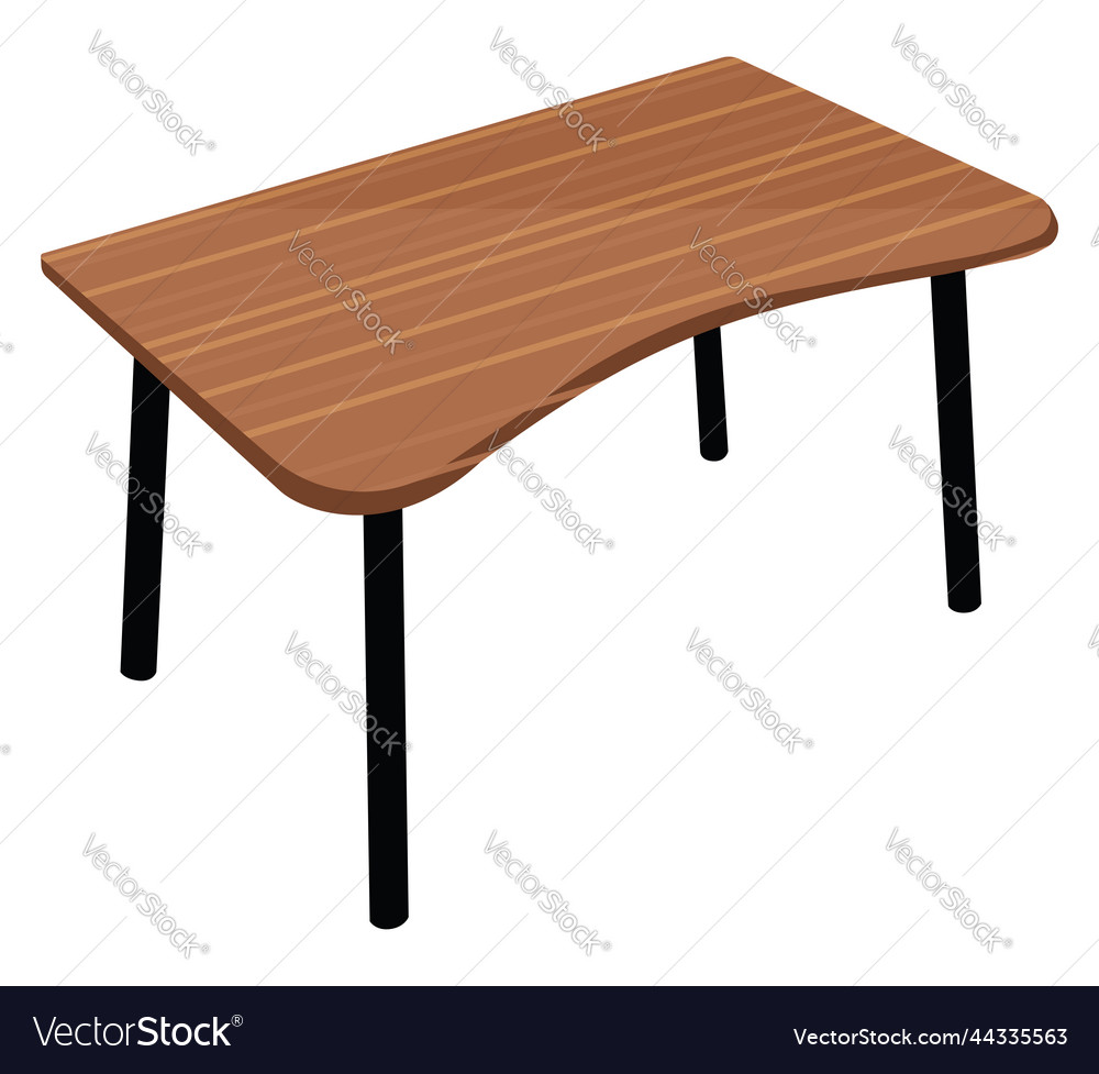 Computer table on a white background
