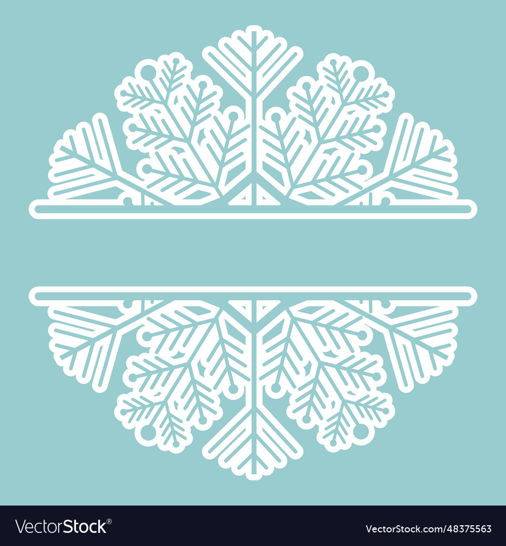 Decoration snowflake frame monogram for text