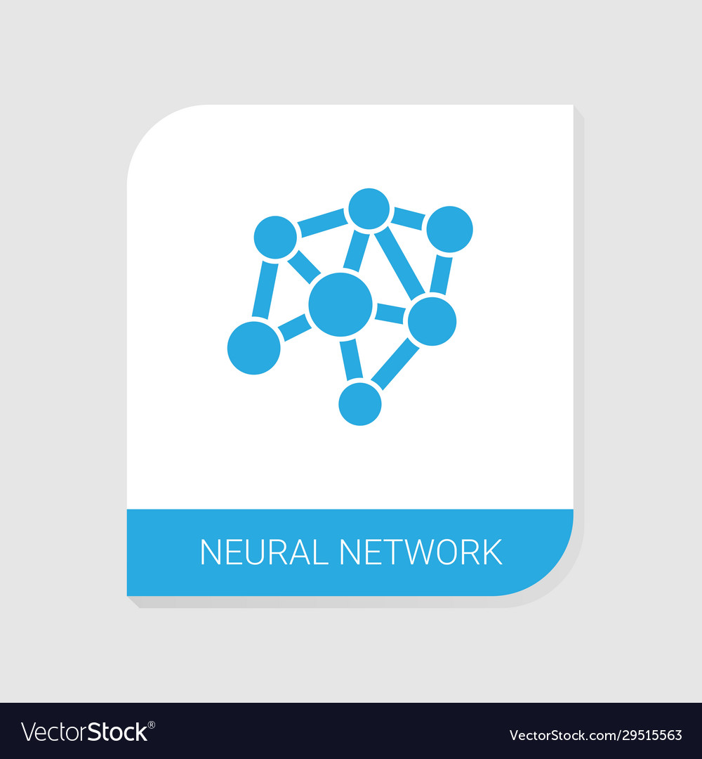 Editable filled neural network icon from