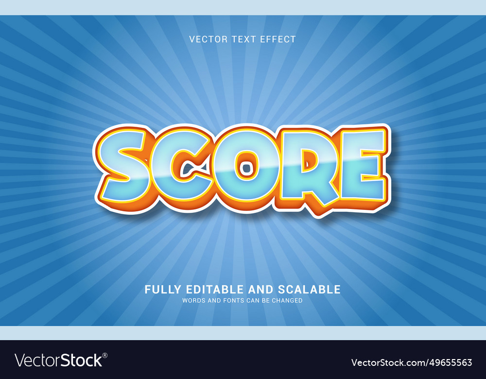 Editable text effect score style