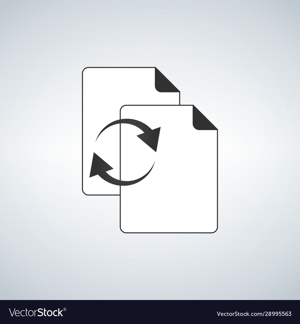 Files or document synchronisation icon suitable