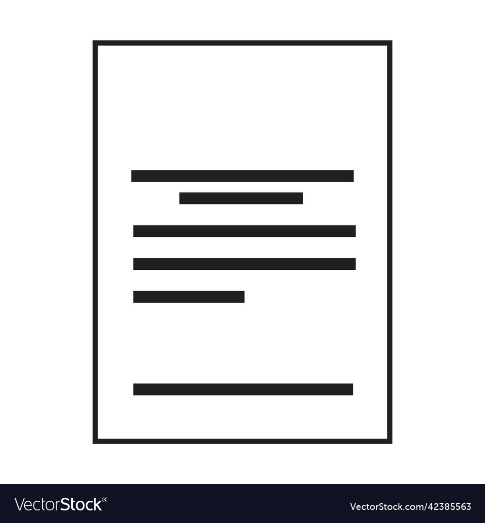 Form icon for business file data vector image Form icon for business file data