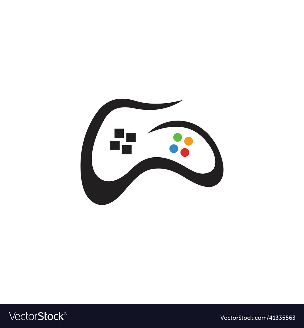 Joystick game logo concept template design game Vector Image