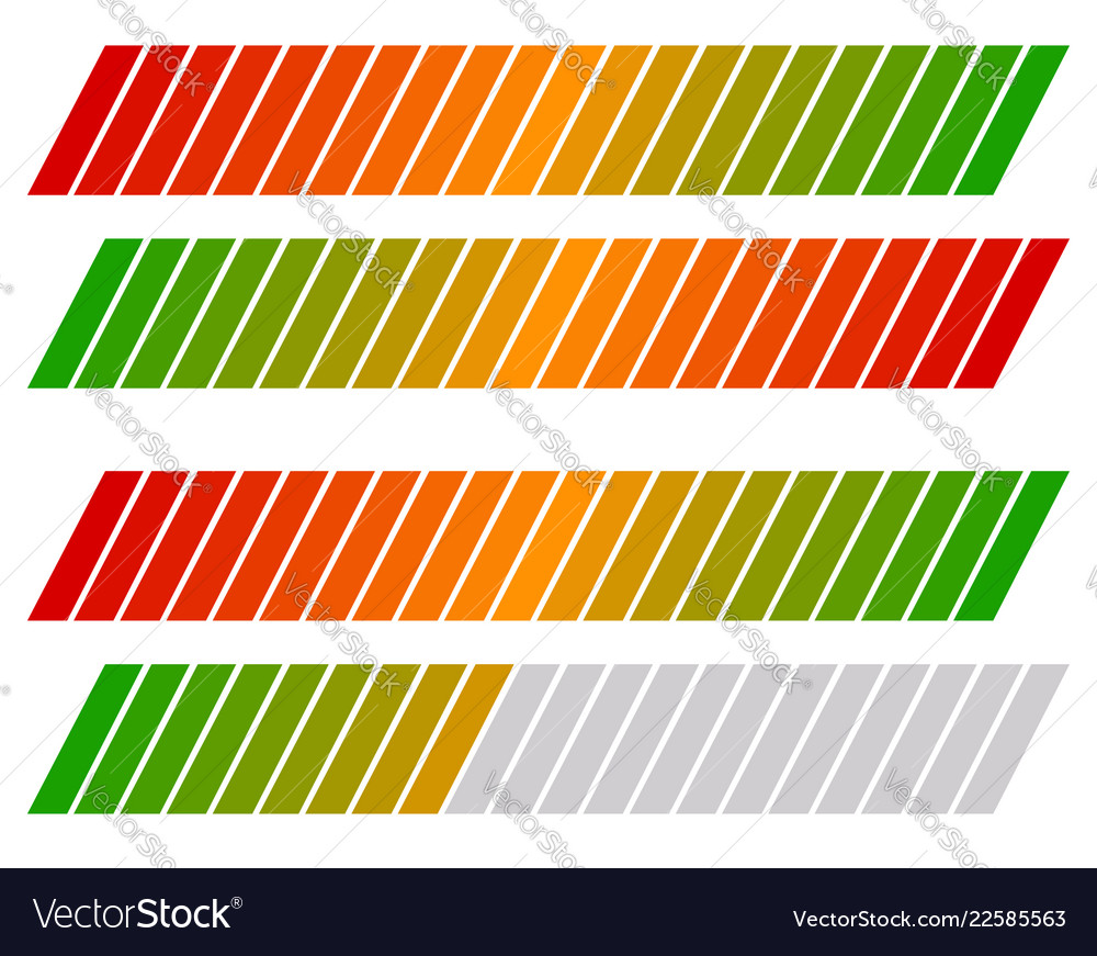 Loading bar progress-level indicator with color vector image Loading bar progress-level indicator with color