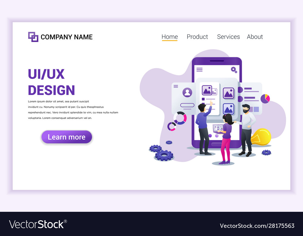 Modern UI/UX Concept with Characters