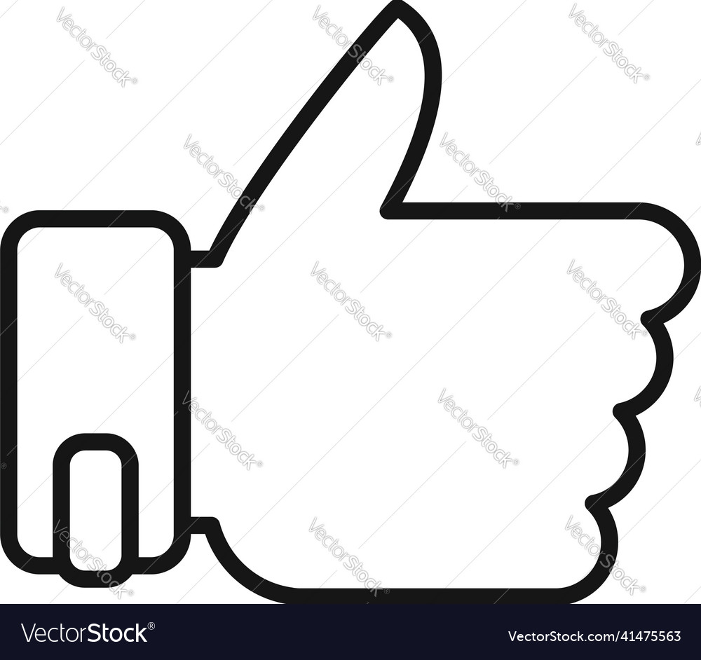 Thumb up opportunity icon outline business Vector Image