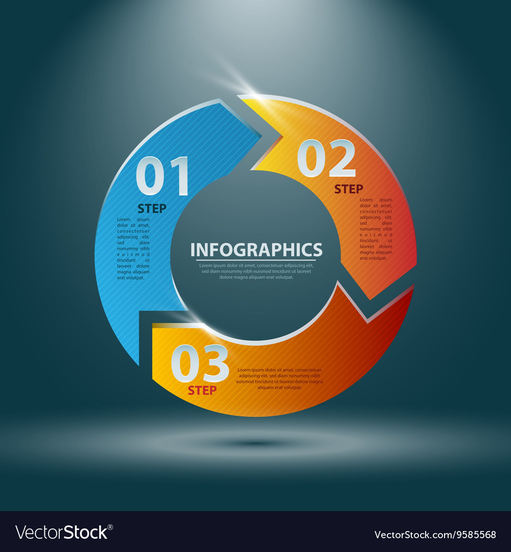 Abstract 3d infographics Royalty Free Vector Image