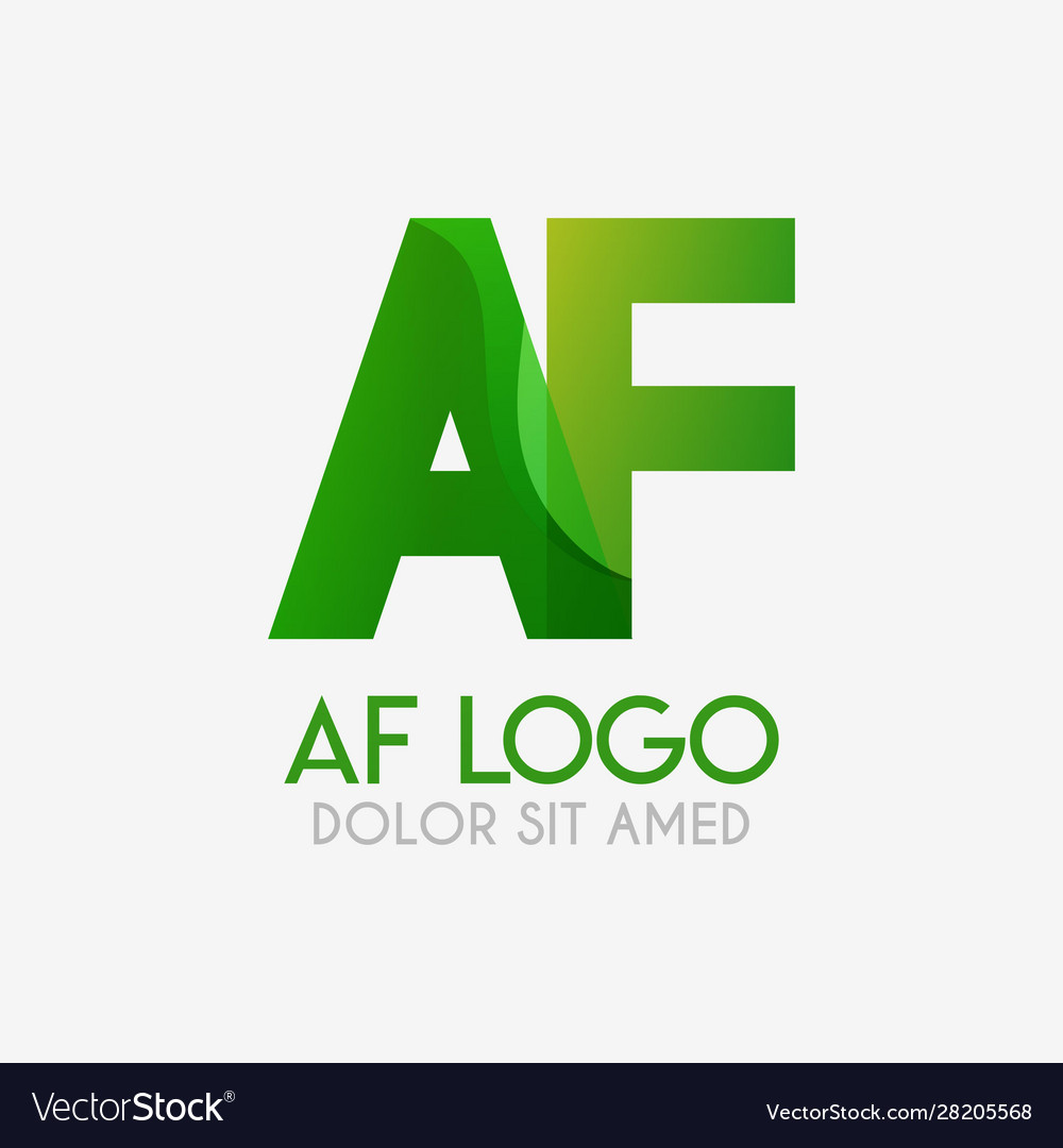 Af logo with striking colors and gradations