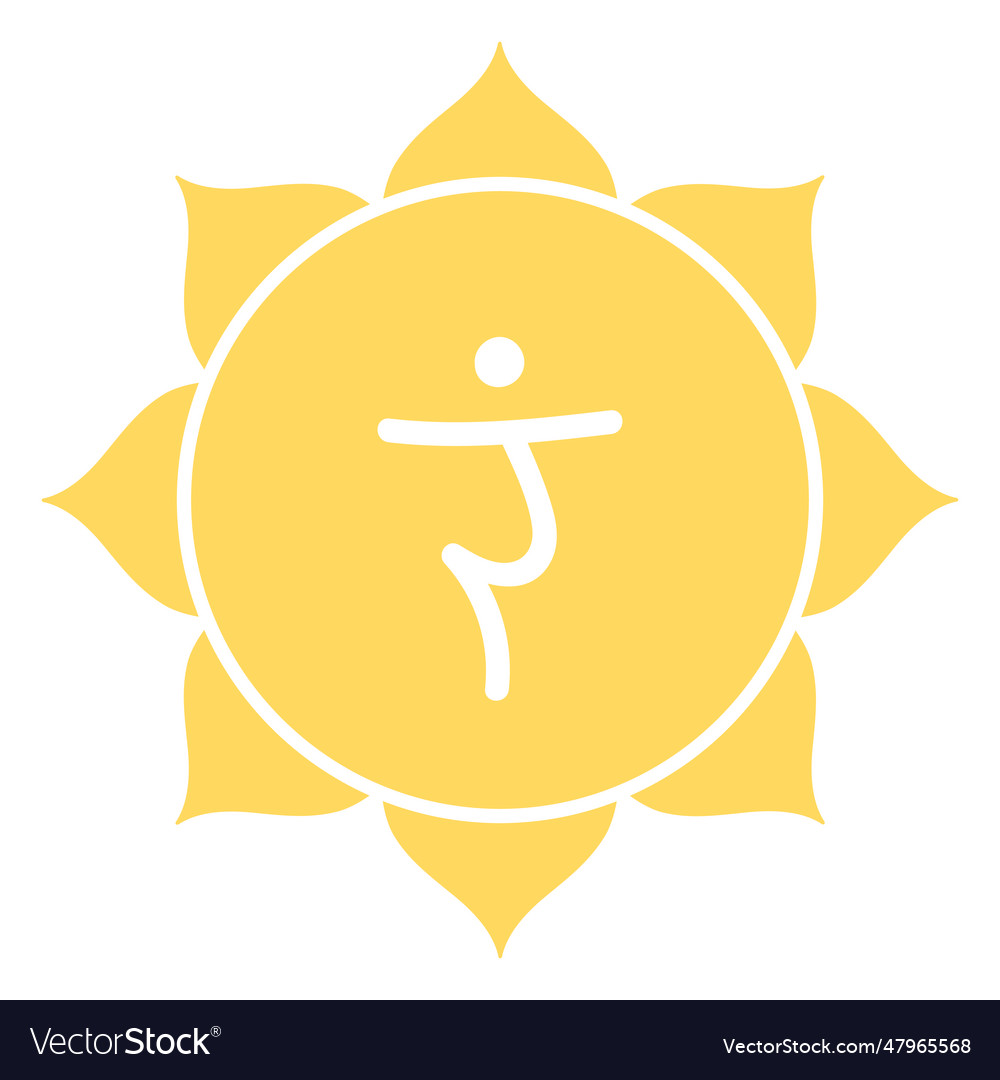 Chakra manipura icon Royalty Free Vector Image