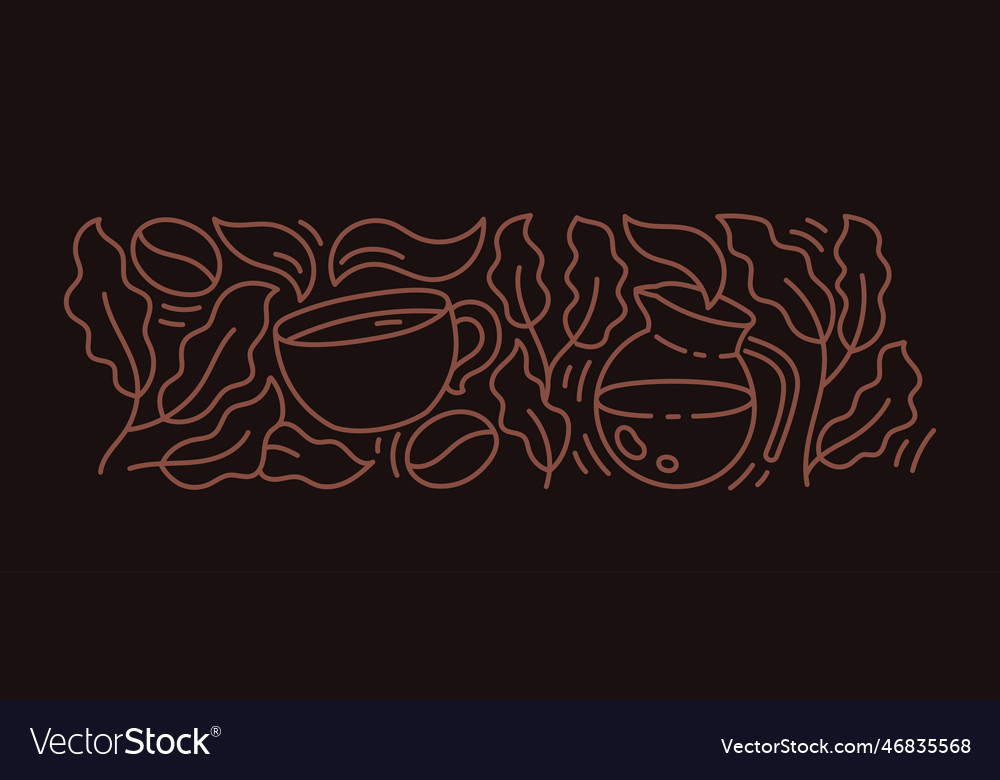 Coffee pattern coffea design element editable