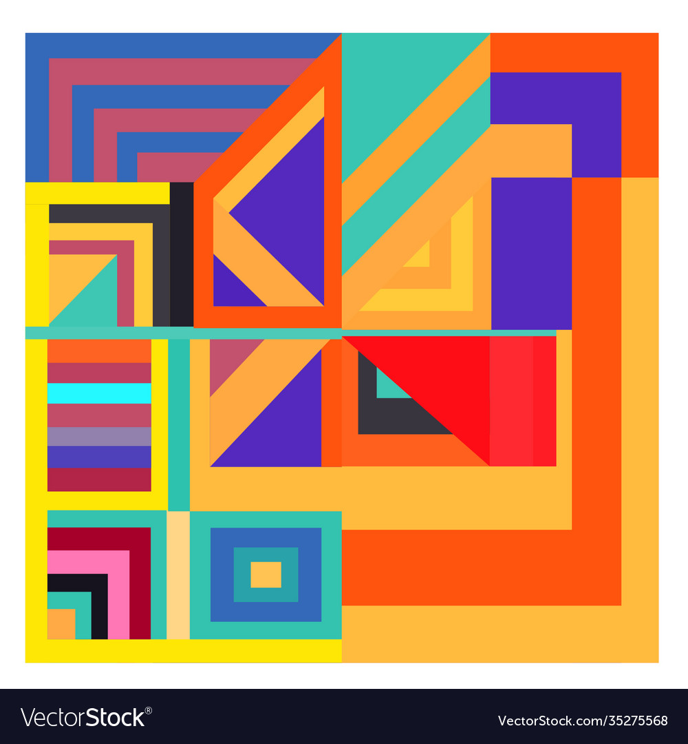 Colorful geometric and curve background pattern