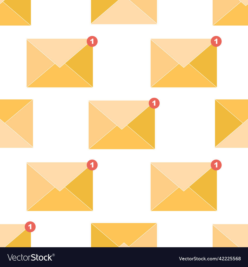 Envelope pattern on white background for web vector image Envelope pattern on white background for web