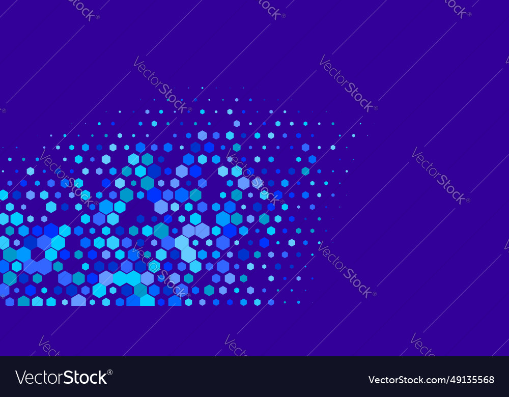 Geometric multi size hexagon with color