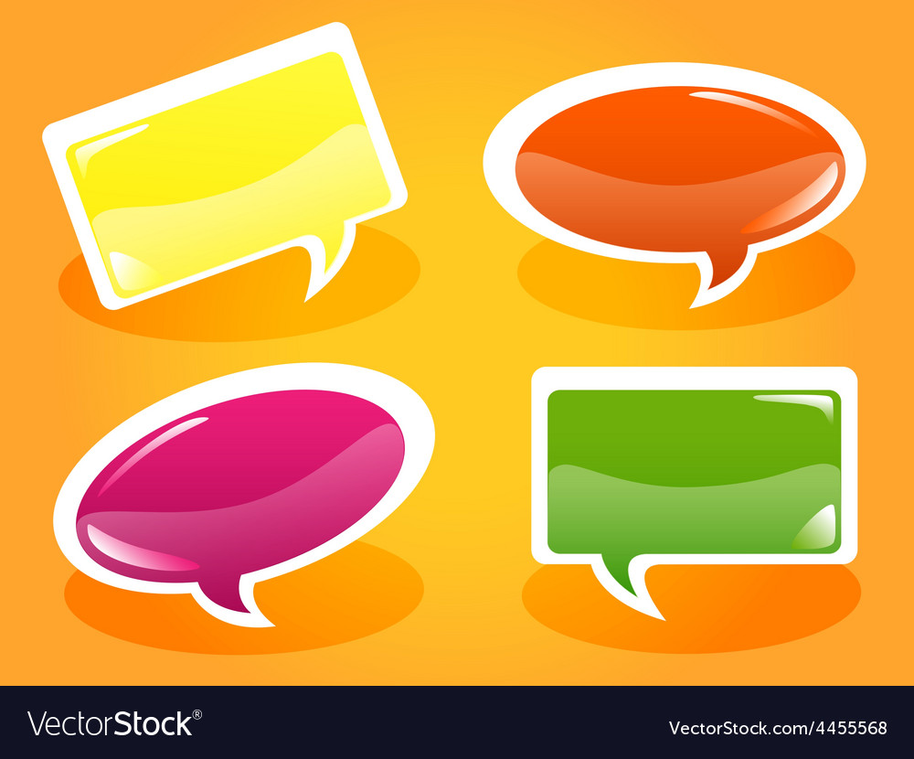 Glossy speech bubbles