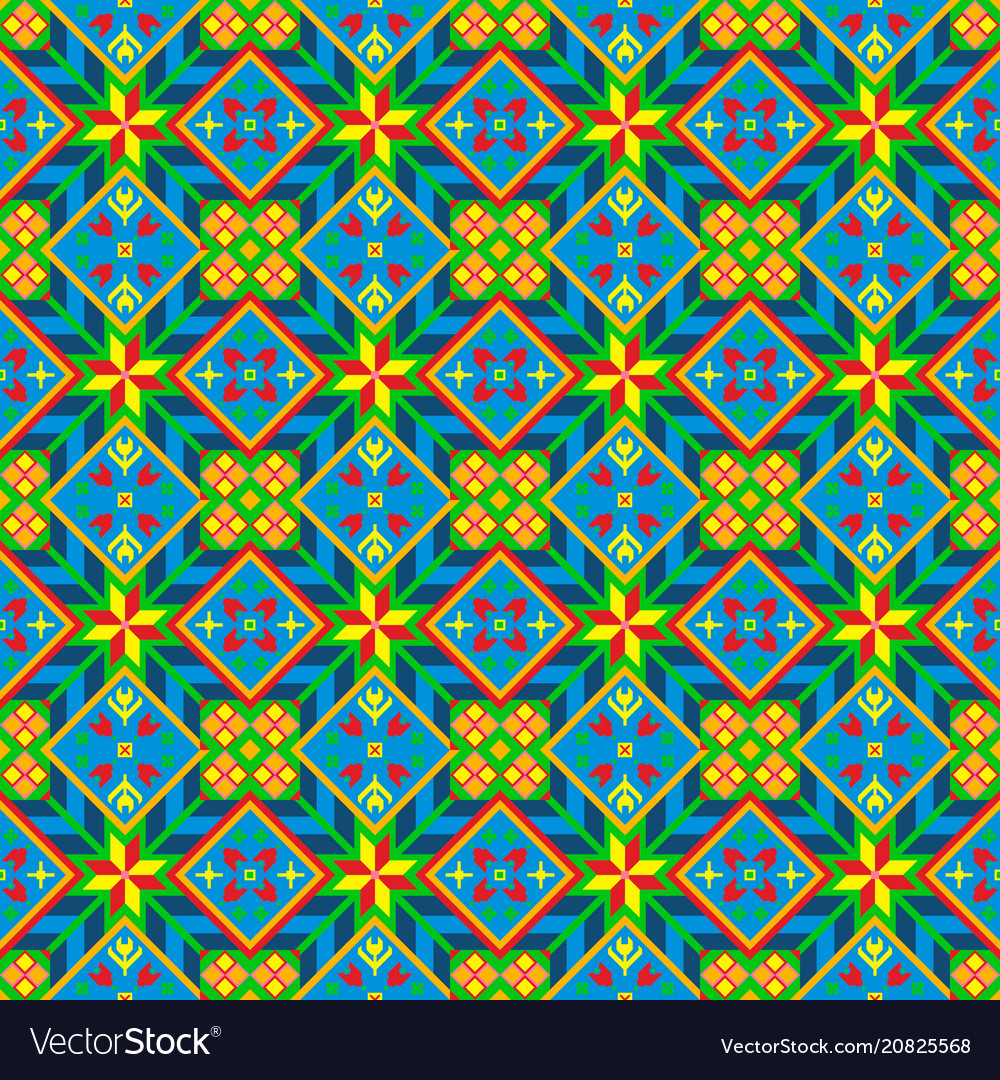 Optimistic geometrical seamless pattern vector image Optimistic geometrical seamless pattern