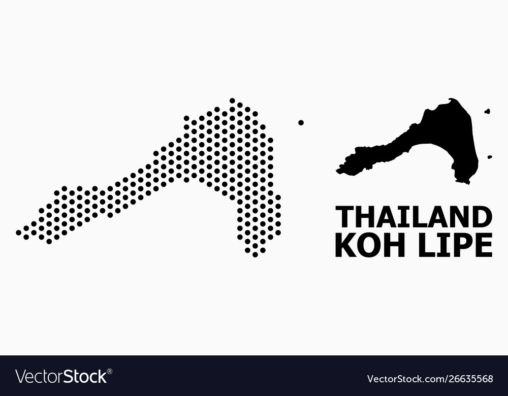 Pixelated pattern map koh lipe vector image Pixelated pattern map koh lipe