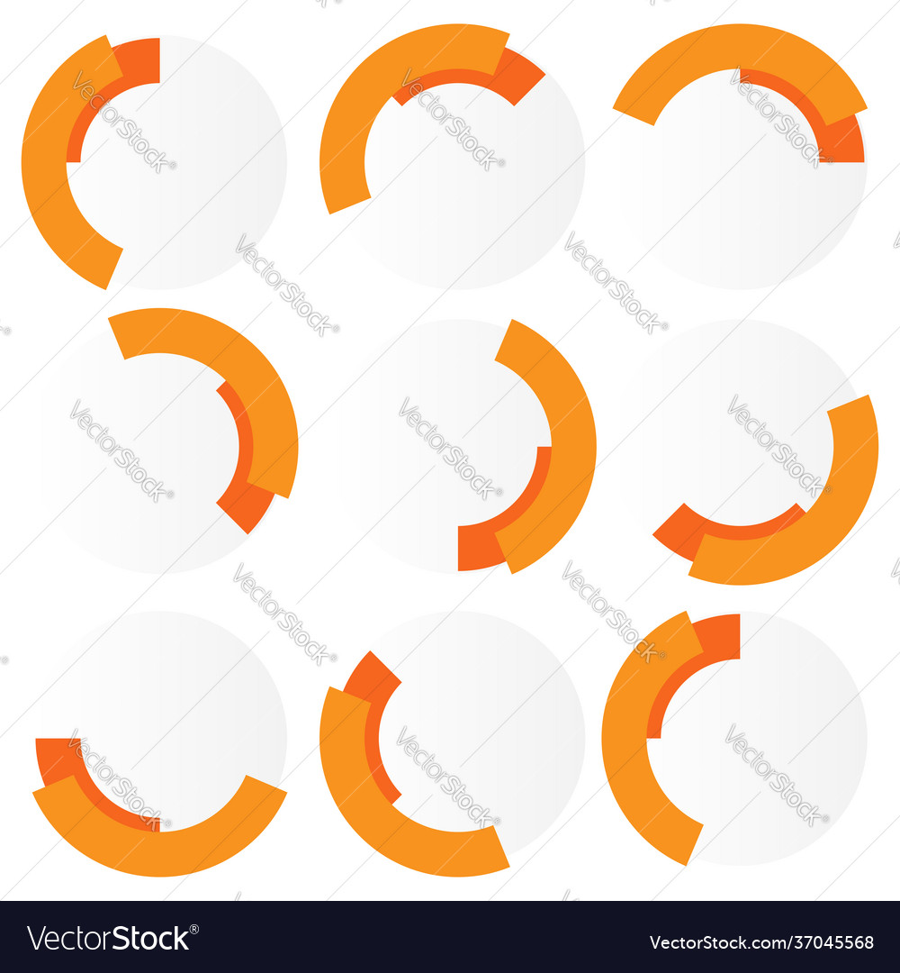 Segmentierte Kreiskreis-Vorspannpuffer vector image Segmentierte Kreiskreis-Vorspannpuffer