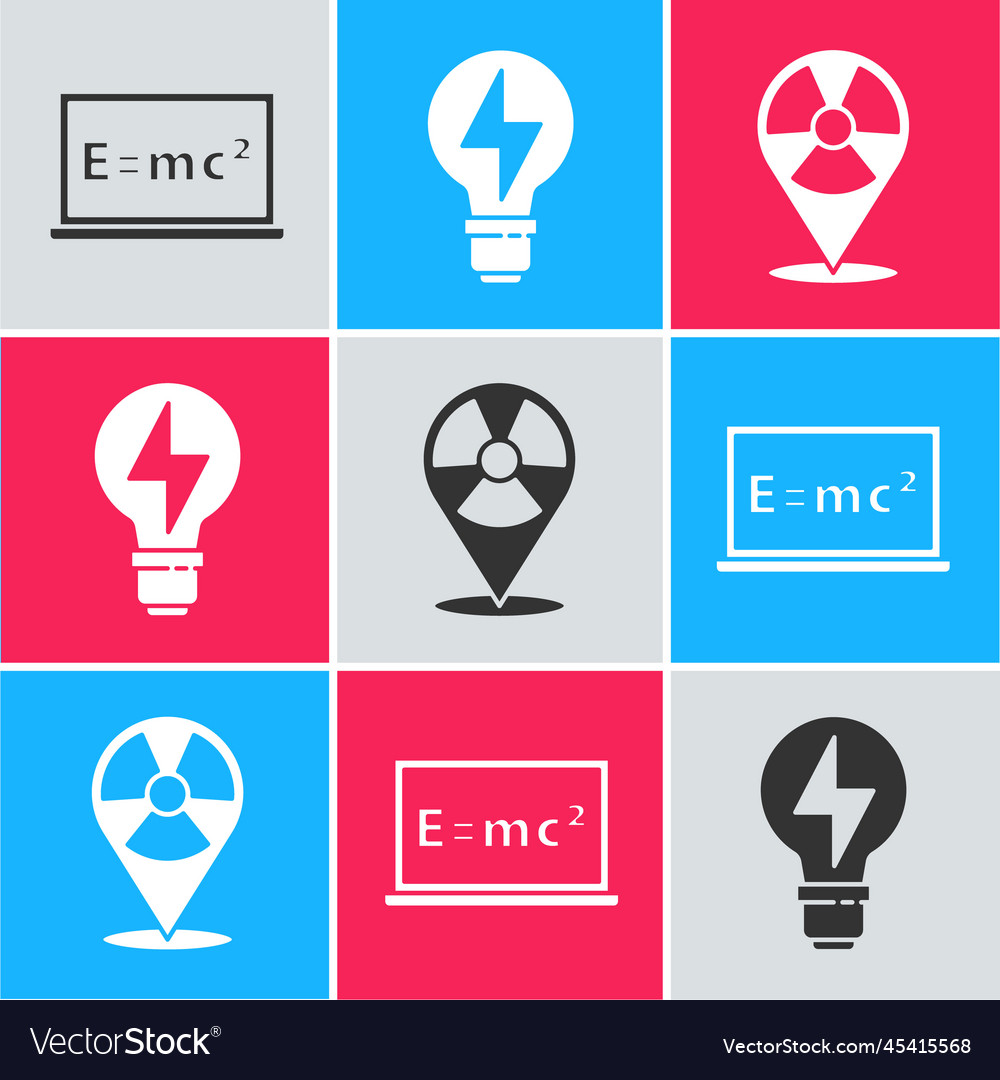 Set equation solution light bulb with lightning