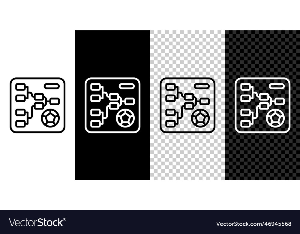 Set line results and standing tables scoreboard vector image Set line results and standing tables scoreboard