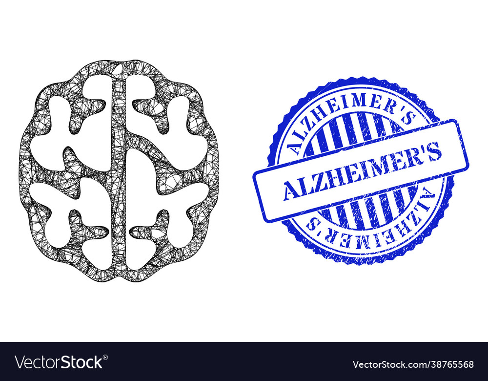 Texturierte Alzheimer Stempeldichtung und Netzwerk Gehirn