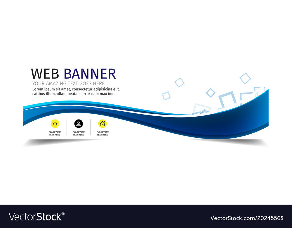 Web banner abstract square background image