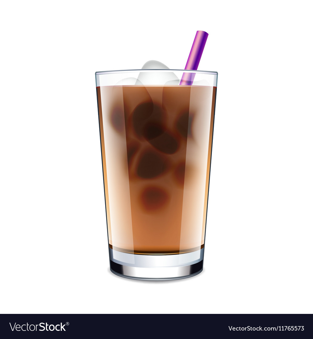 Ice coffee isolated on white