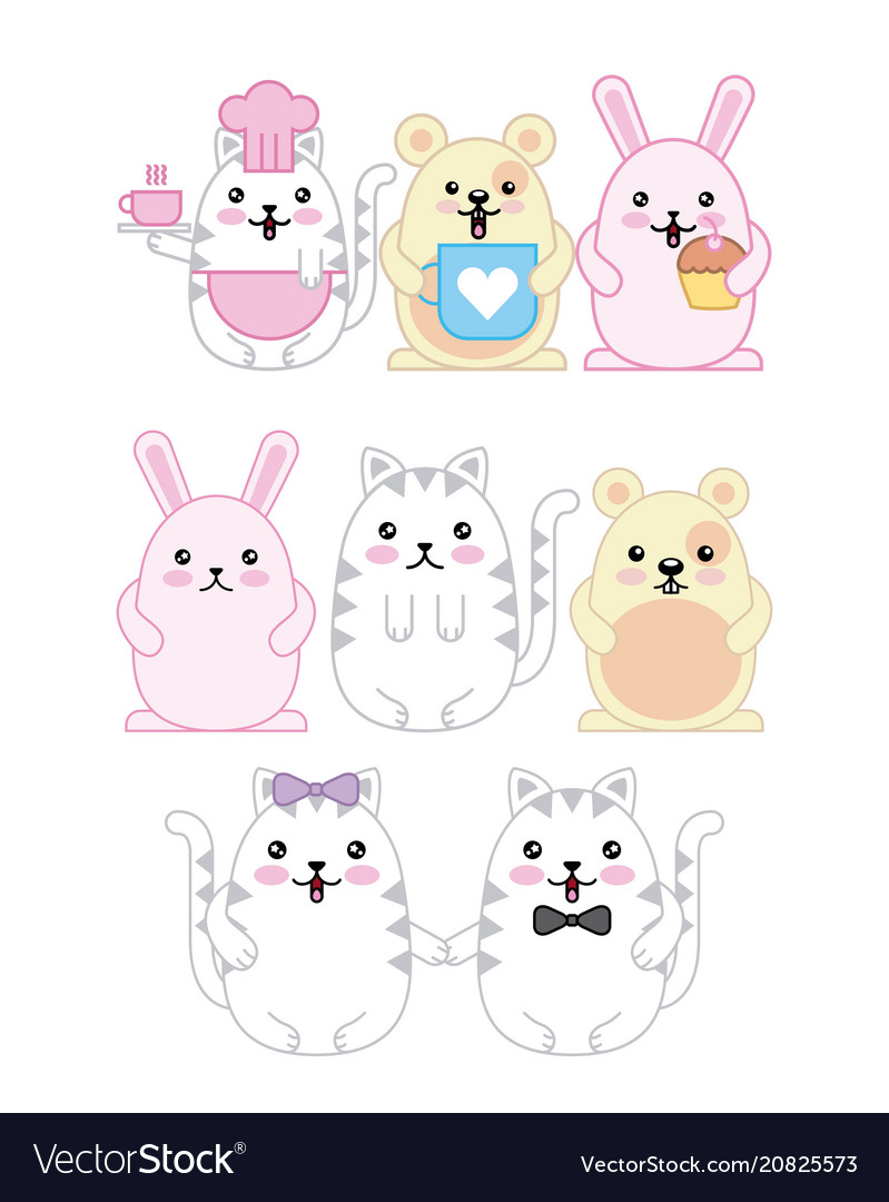 Kawaii animal cartoon