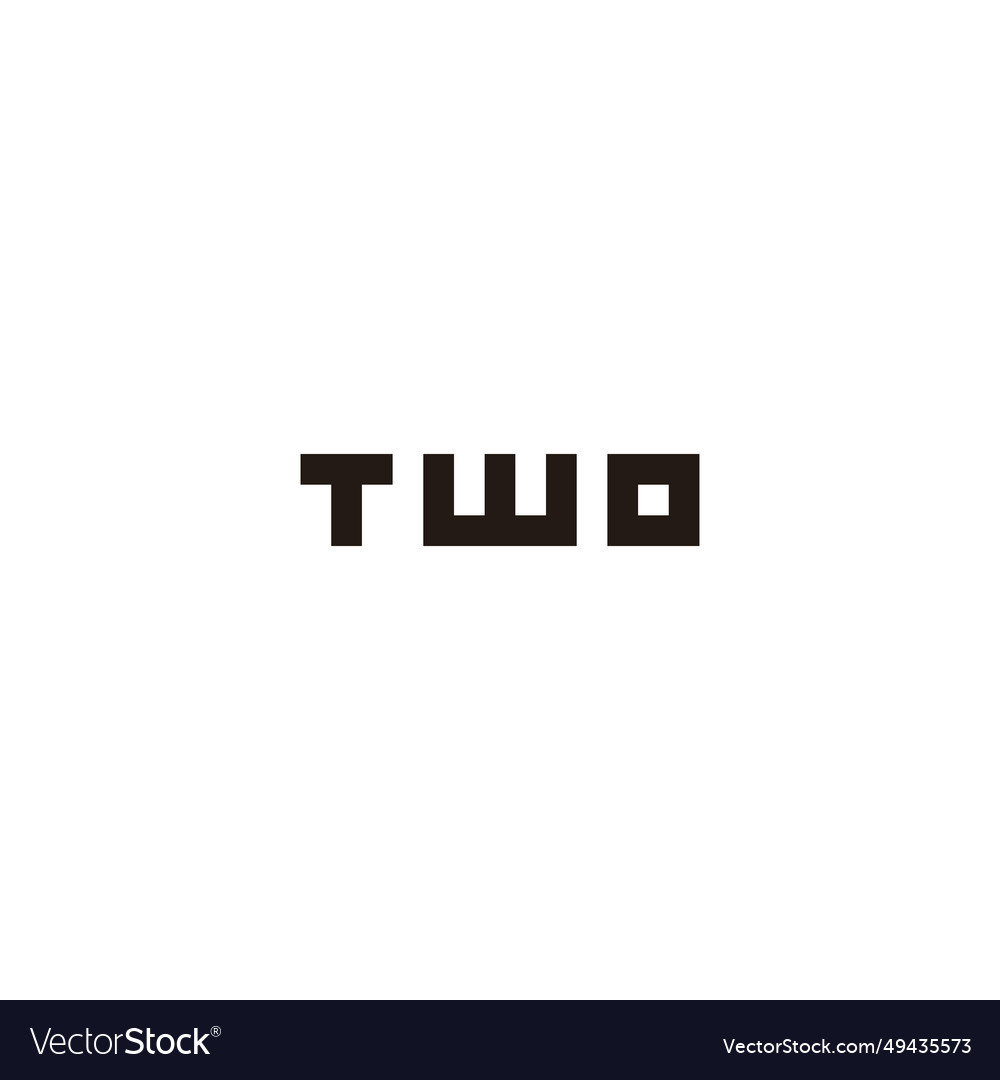 Letter two square geometric symbol simple logo