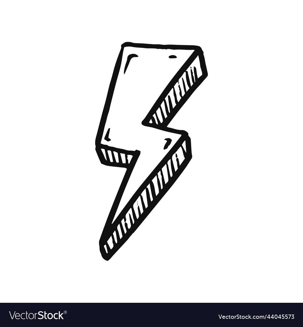 Lightning bolt in hand Royalty Free Vector Image