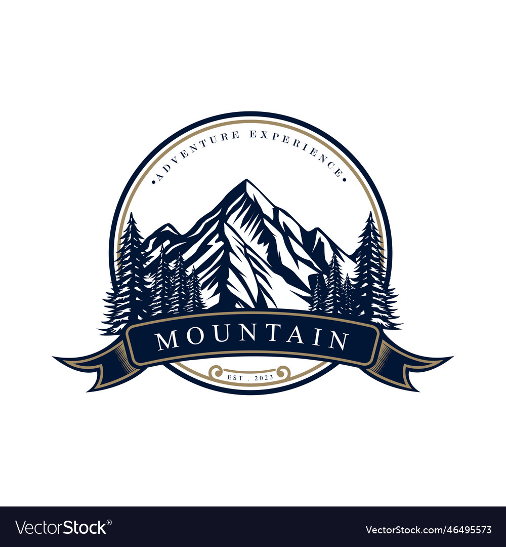 Mountain logo climbing adventure design