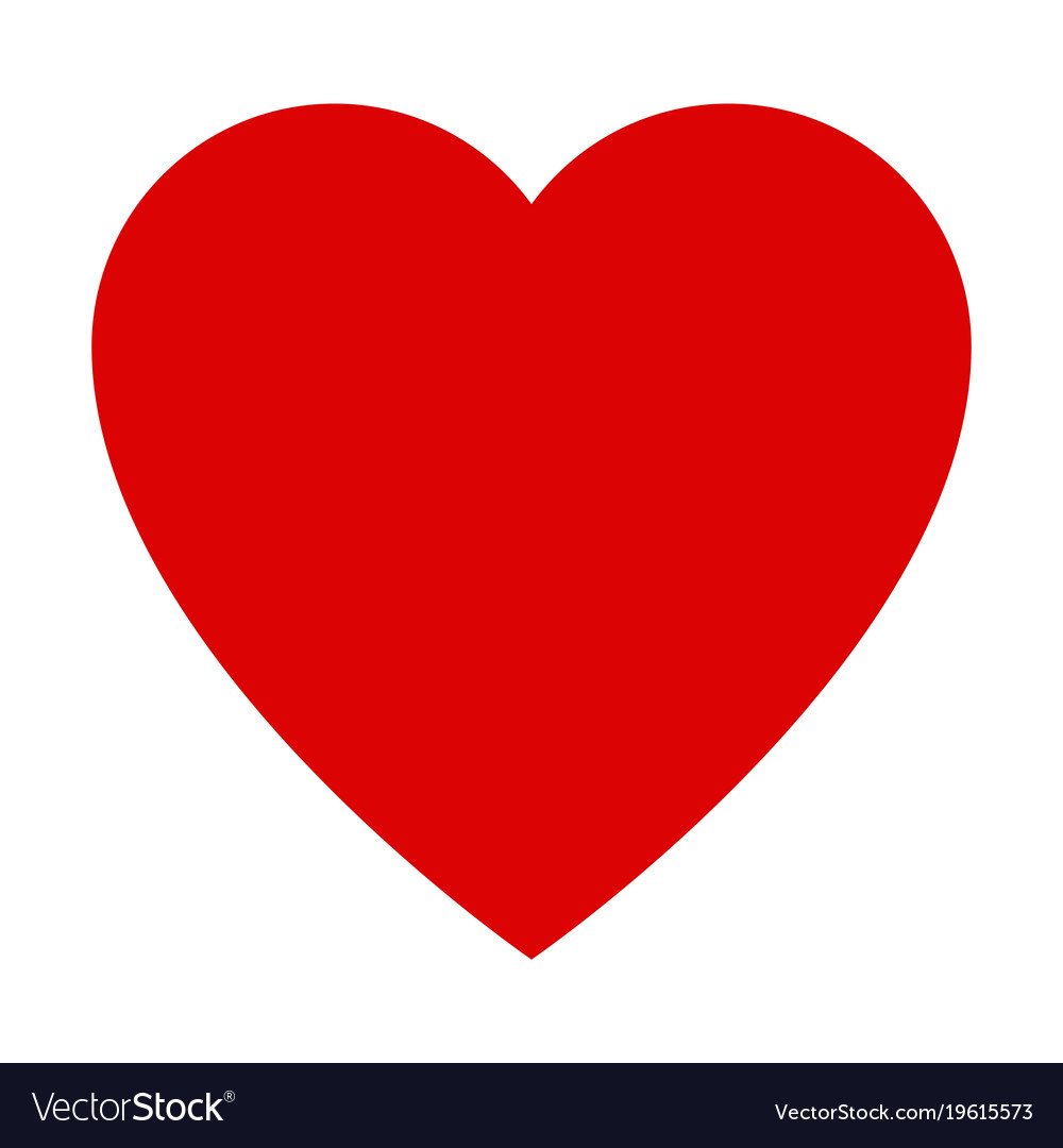 Download Red heart on a white background Royalty Free Vector Image