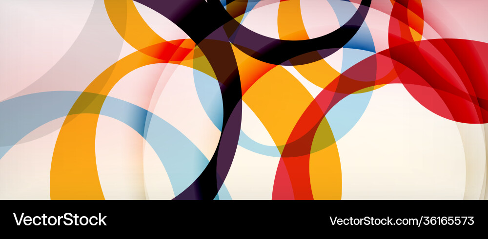 Ring geometric shapes o letter repetition Vector Image