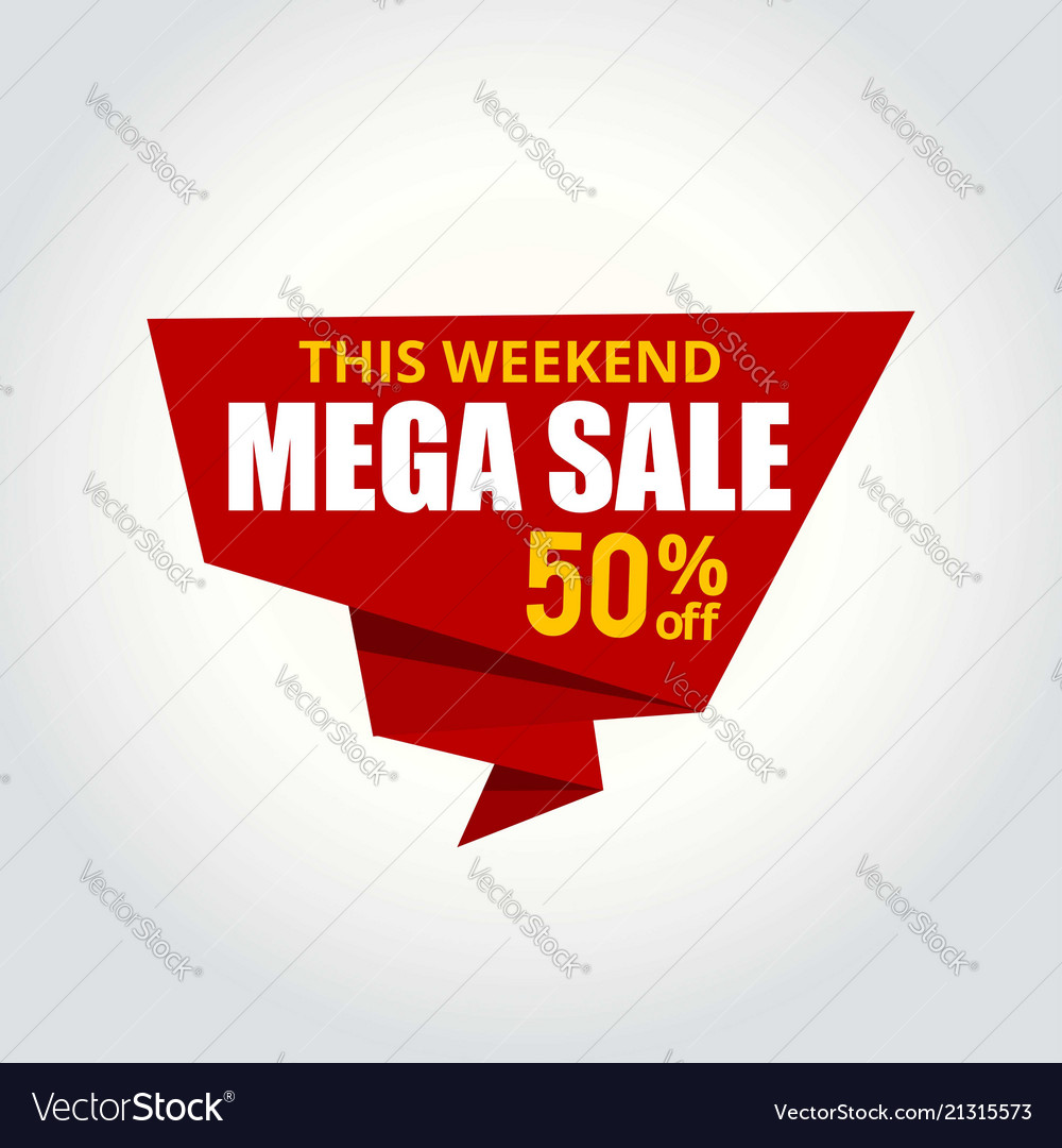 sale tag badge template 50 off sale label symbol vector image