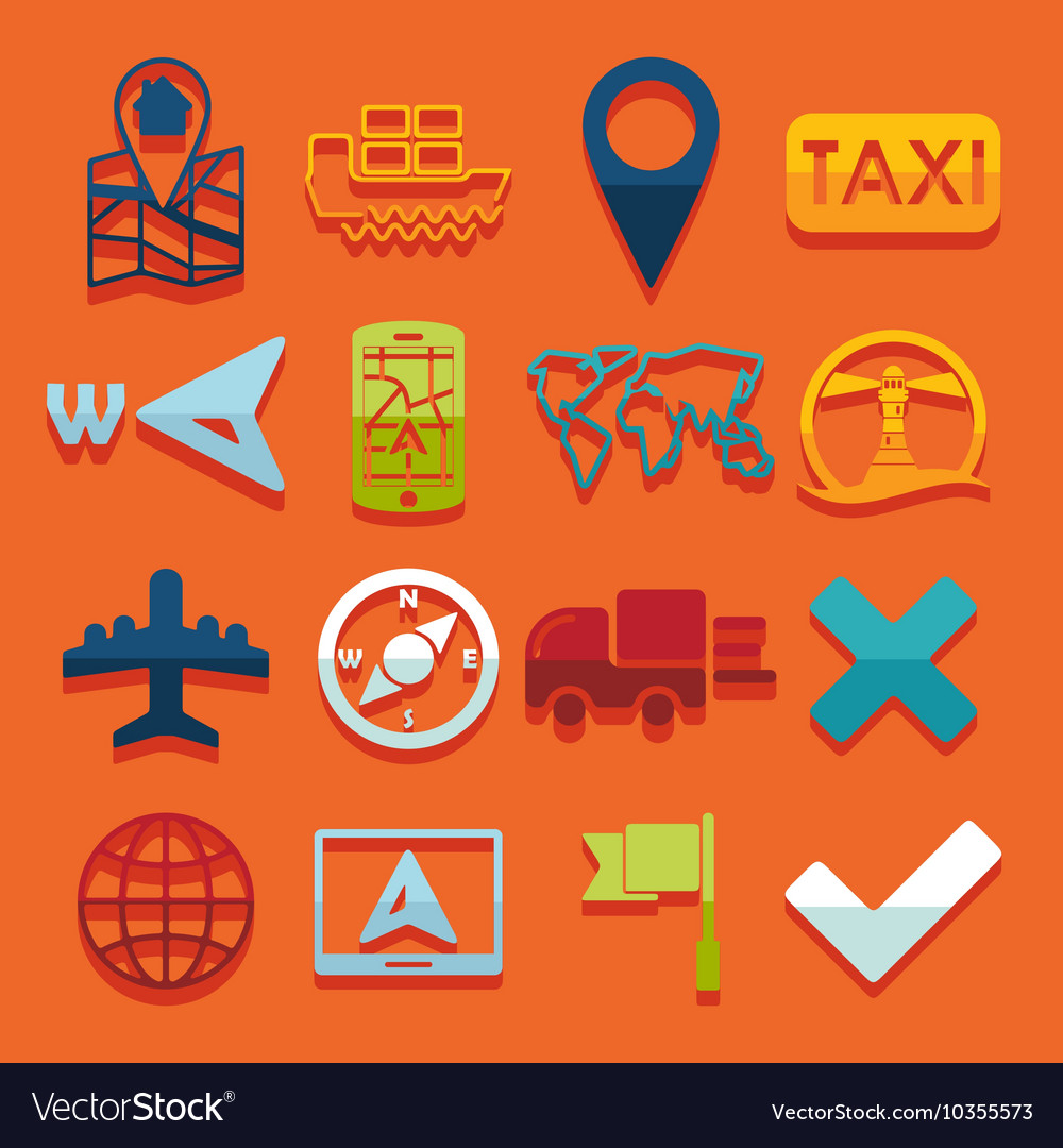 Set of navigation icons