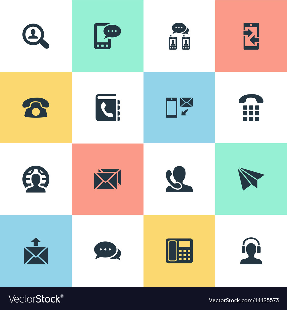 Set of simple connect icons