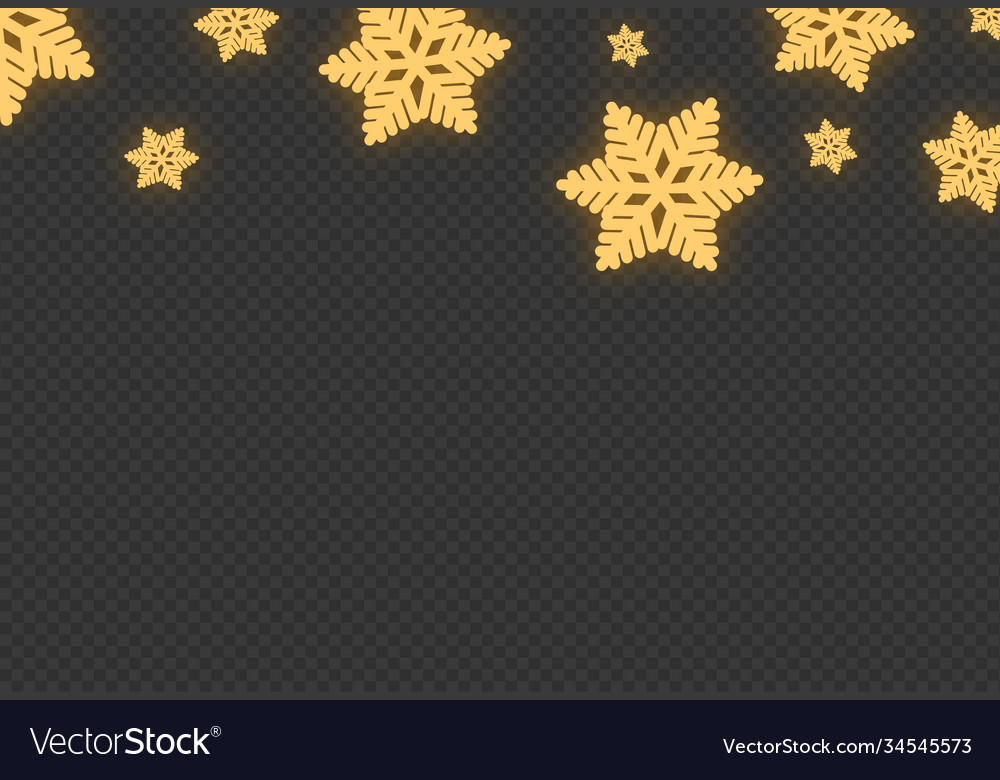 Snowflakes with neon style christmas decoration