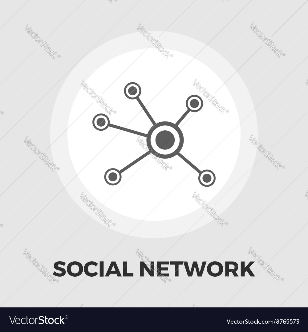 Social network icon flat