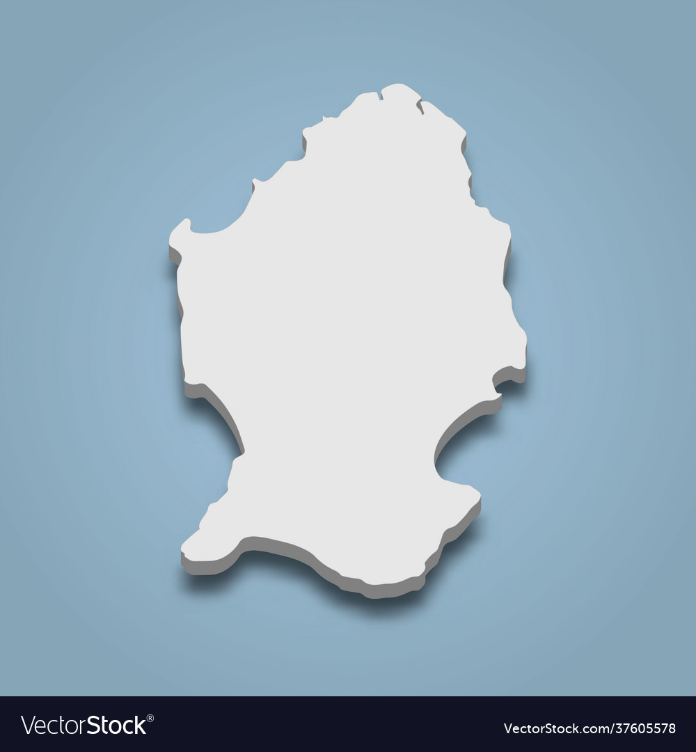 3d isometric map little andaman is an island Vector Image