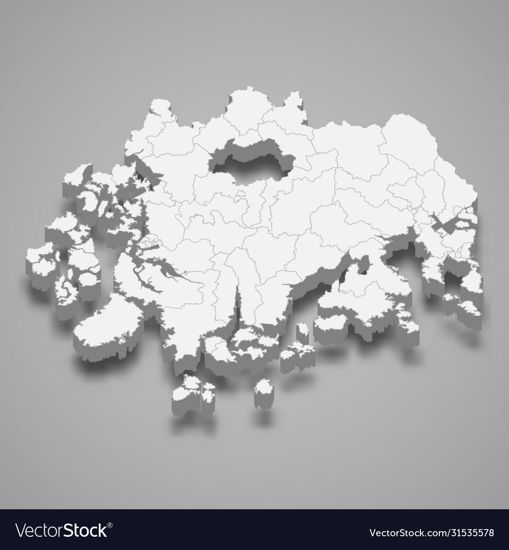 3d map region south korea