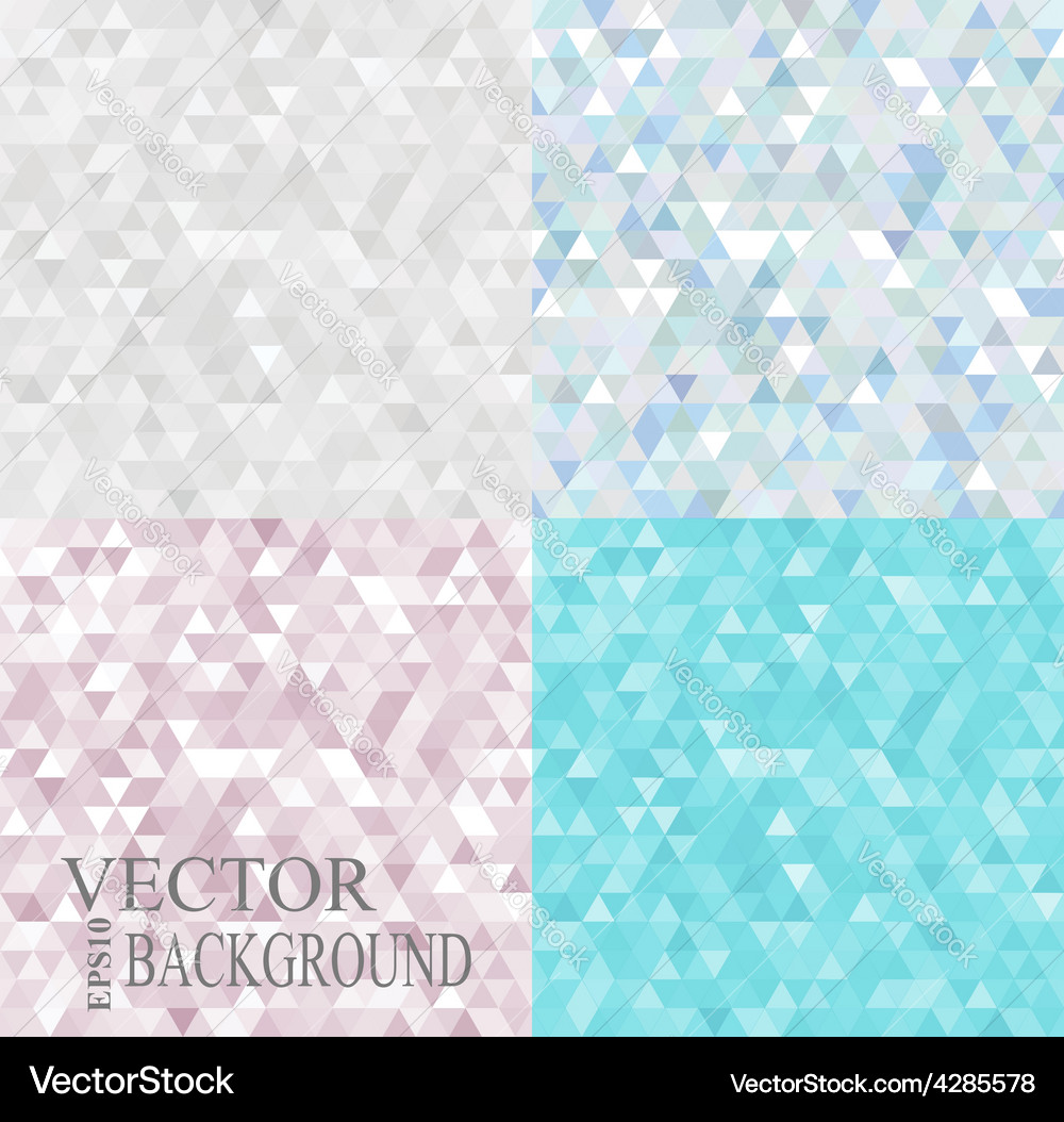Abstract geometric backgrounds set consisting Vector Image