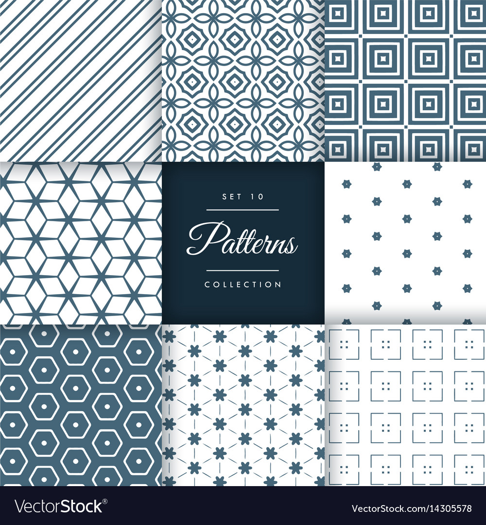 Abstract set of pattern in geometric style