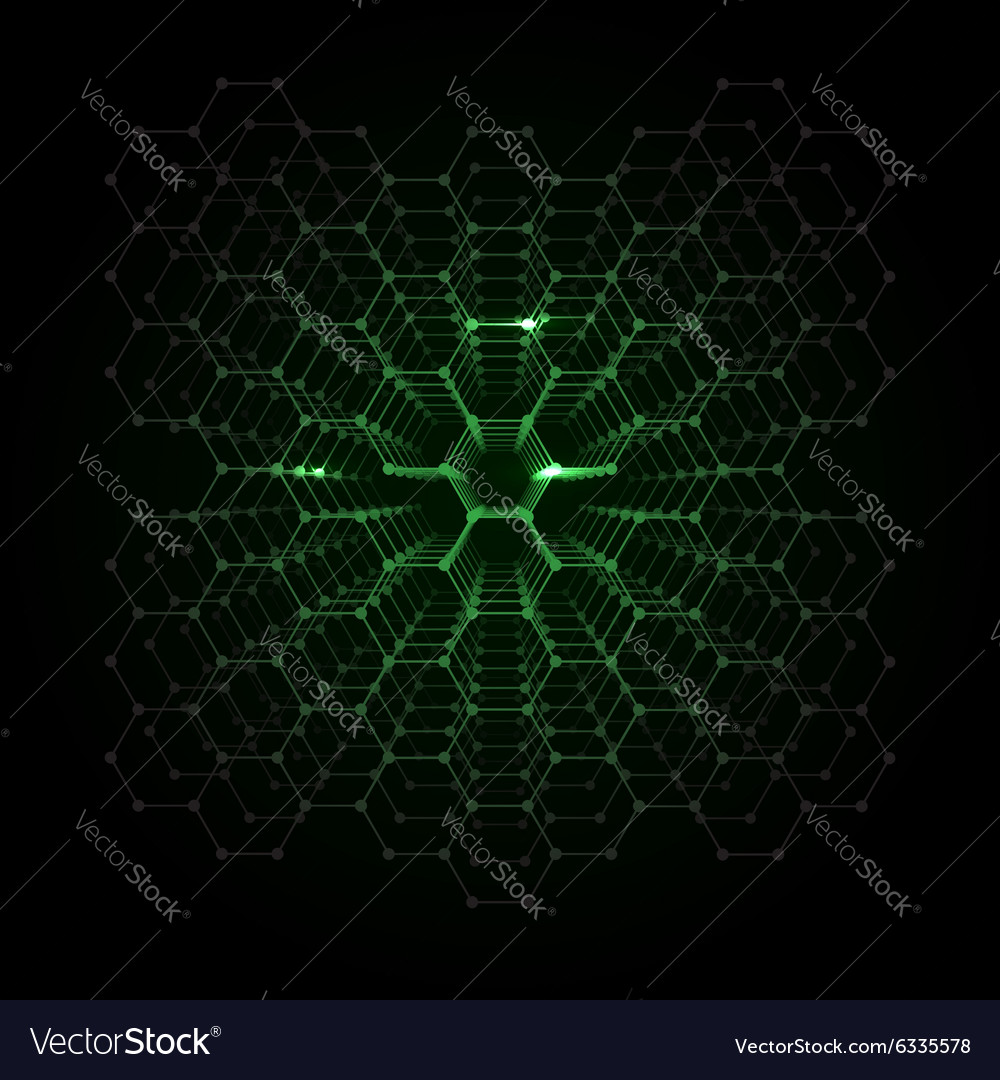 Futuristic Hexagonal Grid Background