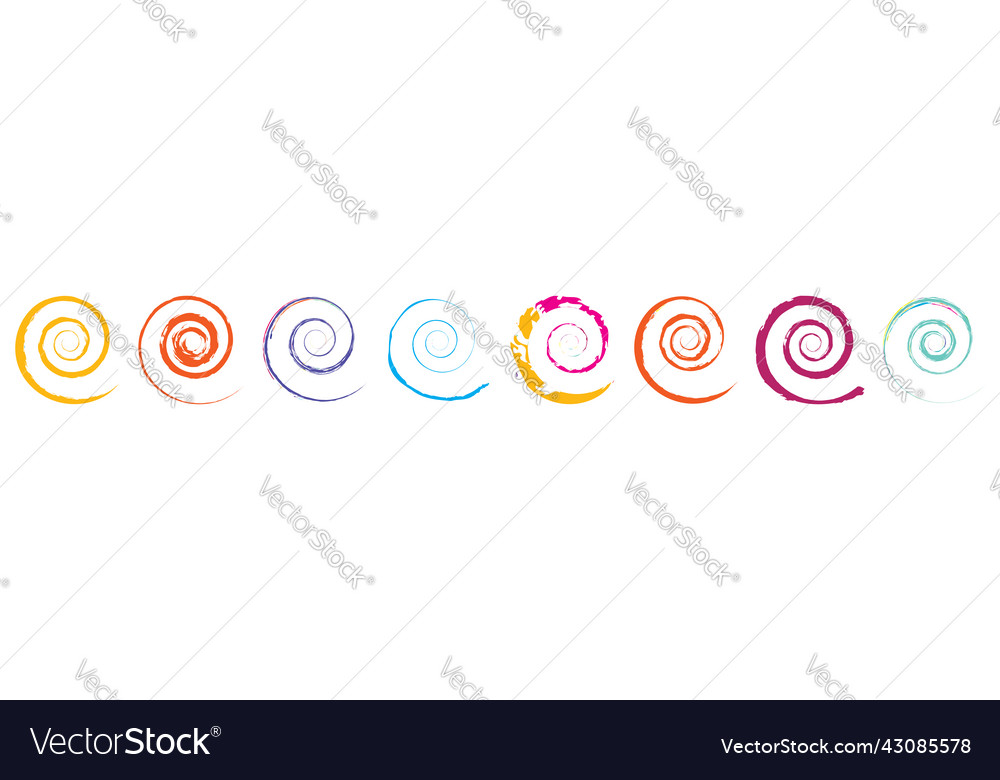 Grungy textured spiral design element